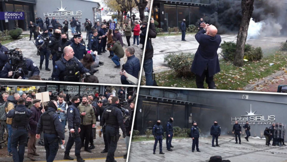 Suzavac u Prištini: Sukob policije i veterana OVK zbog dolaska Trendafilove