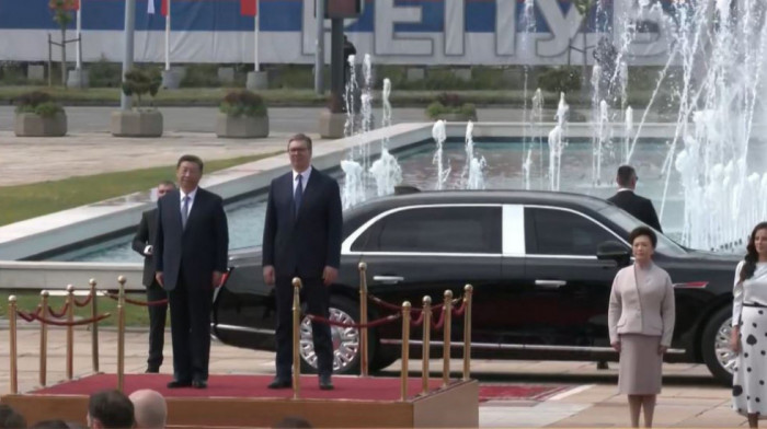 Si Đinping svečano dočekan ispred Palate Srbija (FOTO)