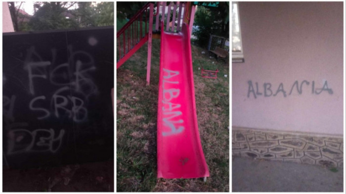 Na zgradi Doma kulture u Sušici osvanuo grafit "Albanija"