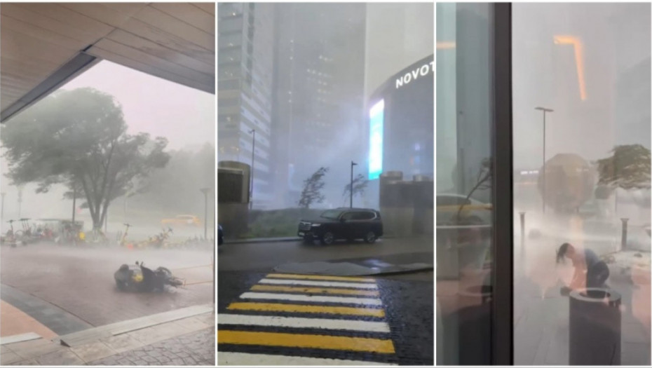 "Tropska apokalipsa" u Moskvi: Orkanski vetrovi i tornado lome bilborde, krovove i drveće i nose prolaznike (VIDEO)