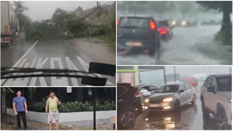 Drvo palo i blokiralo saobraćaj u Ljigu: Obilne padavine u Kolubarskom okrugu, provala oblaka na auto-putu Miloš Veliki