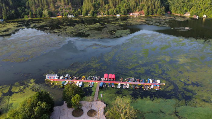 Spasena sedmočlana porodica na jezeru Međuvršje kod Čačka, čamac se zaglavio zbog niskog rastinja