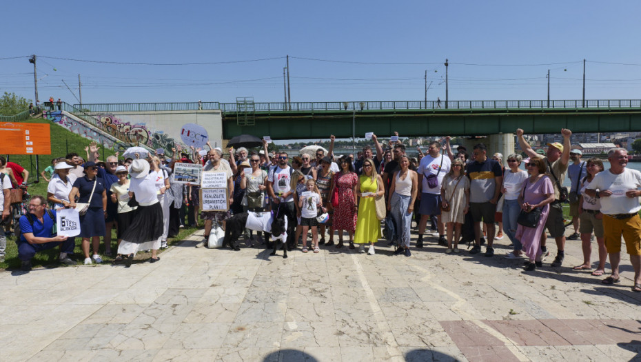 Održan protest zbog rušenja Savskog mosta