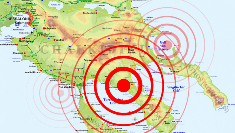 Serija zemljotresa na Halkidikiju: Najsnažniji bio 4,2 stepena Rihterove skale