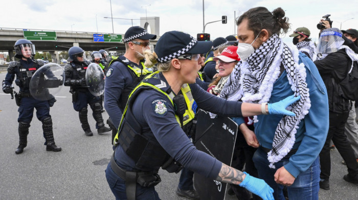 Propalestinski protest u Melburnu: Uhapšene 33 osobe, povređeno oko 20 policajaca