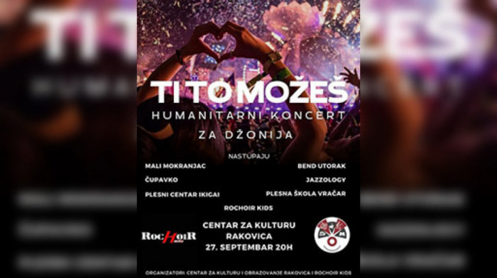 "Ti to možeš": Humanitarni koncert i bazar u Rakovici za pomoć Džoniju koji se bori sa retkim oblikom sarkoma