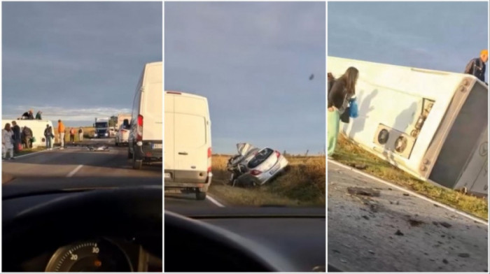 Teška saobraćajna nesreća na putu Novi Sad-Inđija: Sudarili se autobus i automobil, jedna osoba poginula