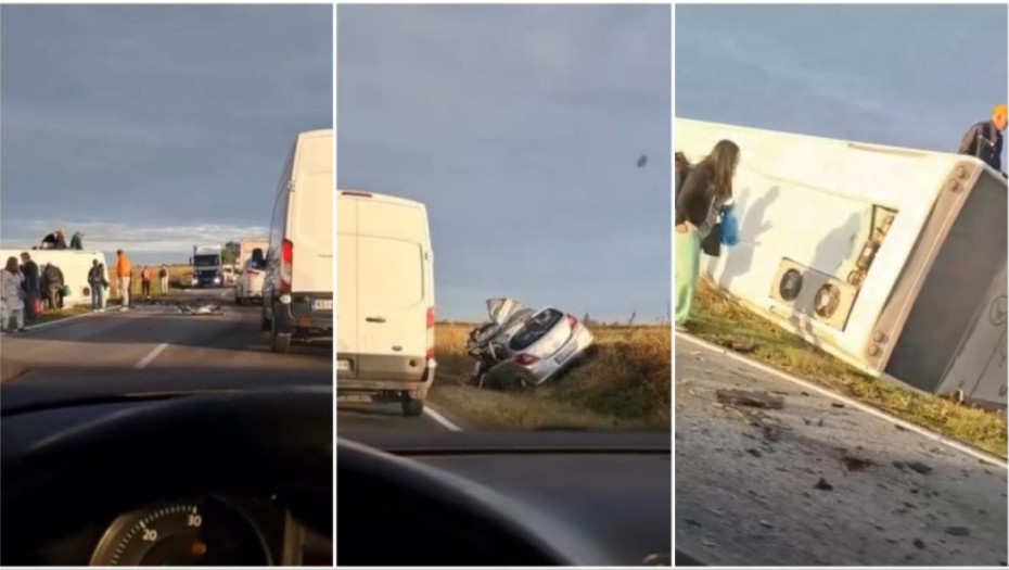 Teška saobraćajna nesreća na putu Novi Sad-Inđija: Sudarili se autobus i automobil, jedna osoba poginula