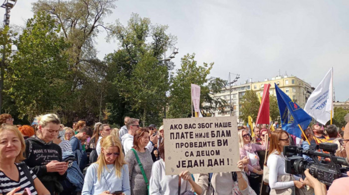 Završen protest prosvetnih radnika u Beogradu