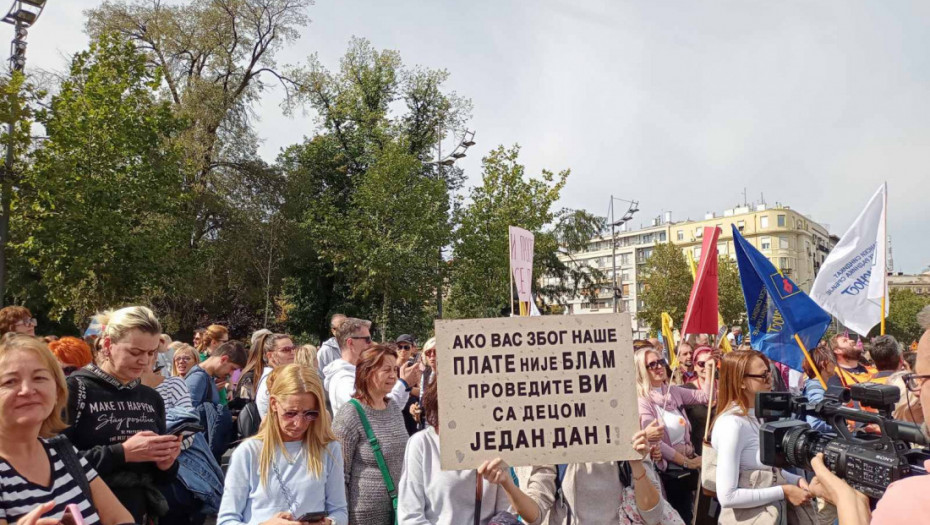 Završen protest prosvetnih radnika u Beogradu