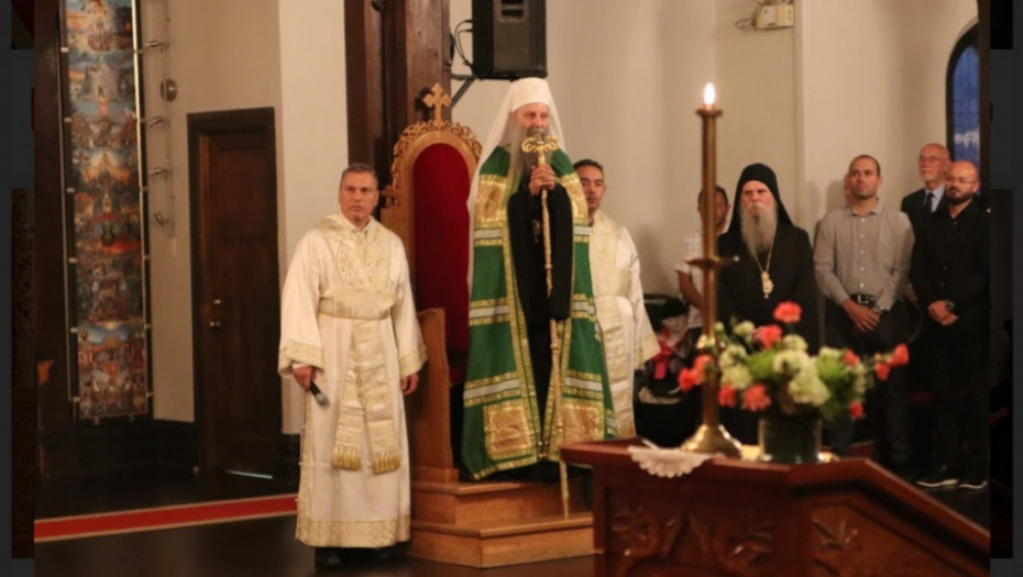 Patrijarh Porfirije služio liturgiju u crkvi Svetog Save u Torontu