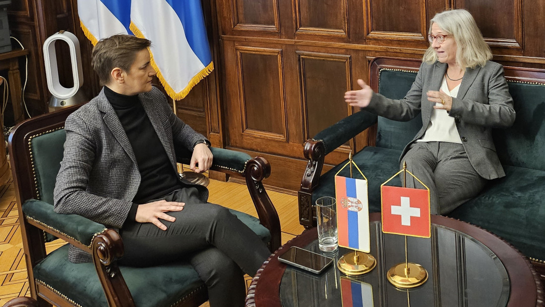 Brnabić sa ambasadorkom Švajcarske o produbljivanju parlamentarne saradnje