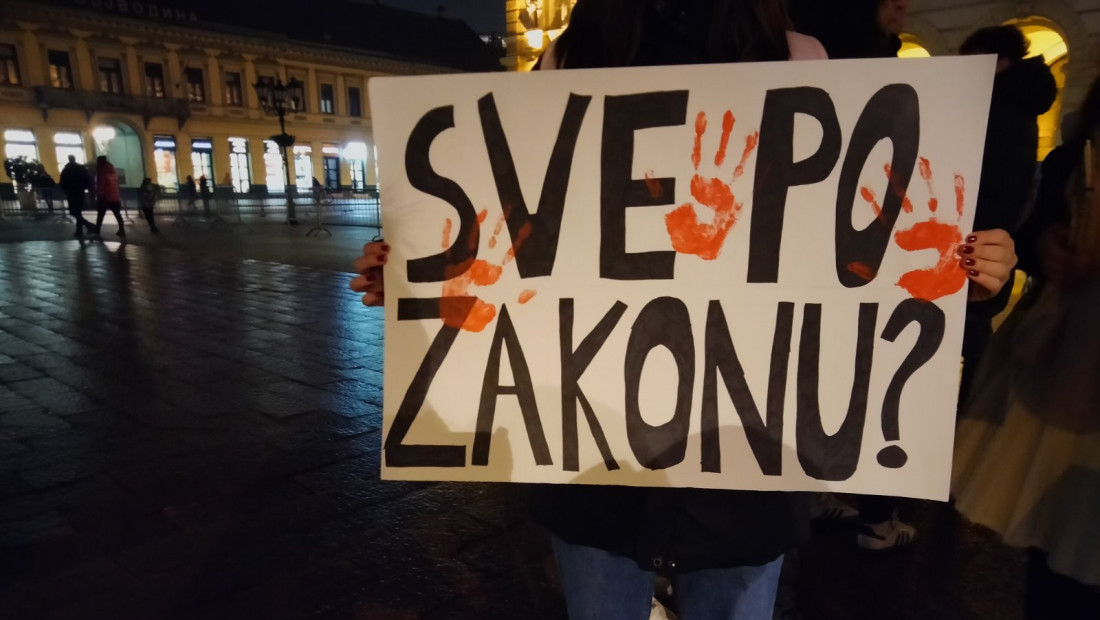 Protest srednjoškolaca na Trgu slobode u Novom Sadu