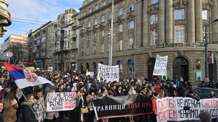 I danas nastavljena akcija "Zastani Srbijo", novosadski studenti najavili novi skup 30. decembra