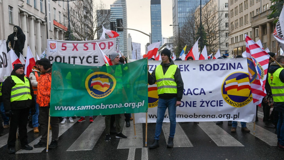 Demonstracije poljskih poljoprivrednika u Varšavi