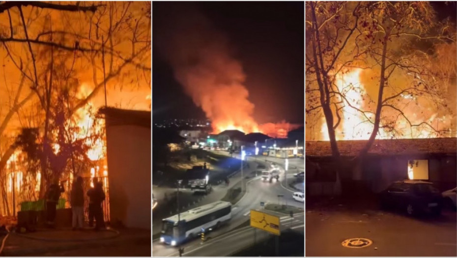 Veliki požar u staroj fabrici maziva u Kruševcu: Na terenu 15 vatrogasaca, nema povređenih (VIDEO)