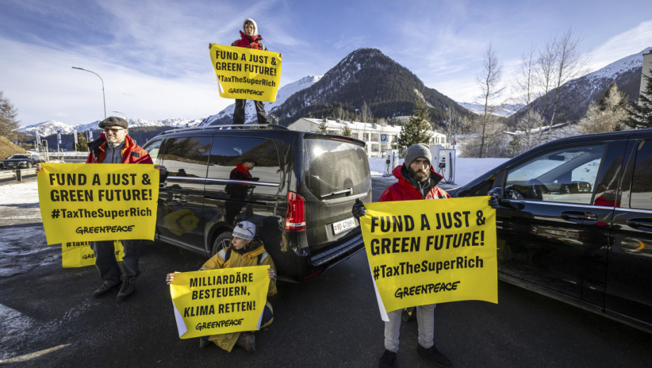 Aktivisti Grinpisa organizovali klimatski protest u Davosu