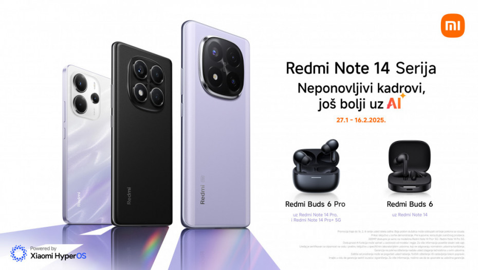 Redmi Note 14 serija - uz odlične telefone idu i odlični pokloni