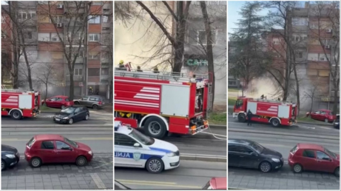 Lokalizovan požar u lokalu u Vojvode Stepe, zapalila se prodavnica oružja i pirotehnike