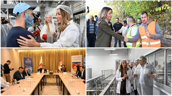 Ministarka Mesarović u poseti Mionici: Obišla fabriku vode i radove na asfaltiranju puta u Berkovcu